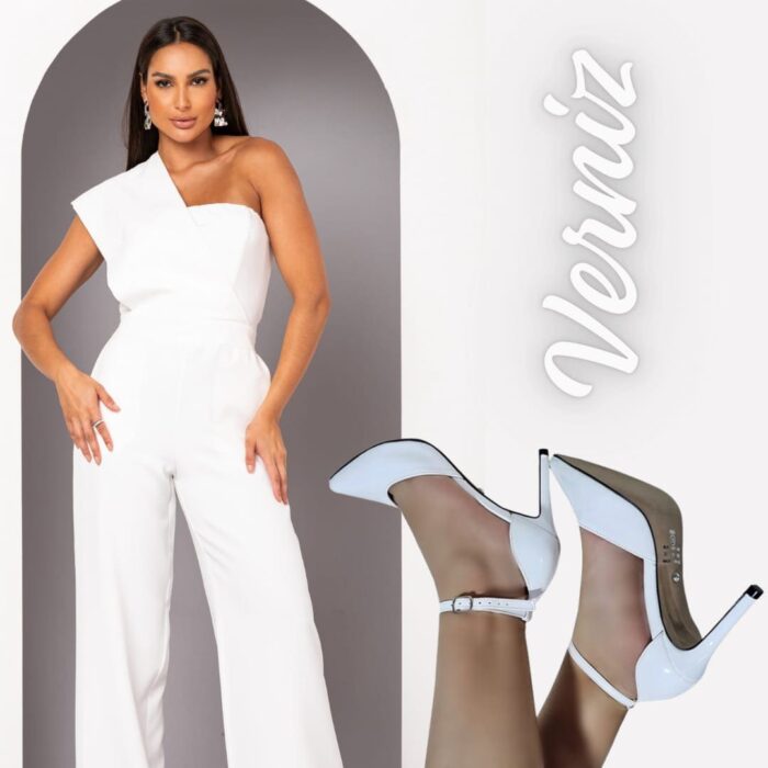 Scarpin verniz branco - Imagem 3