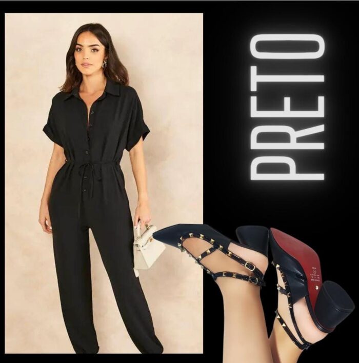 Scarpin Preto Napa e Verniz - Imagem 3