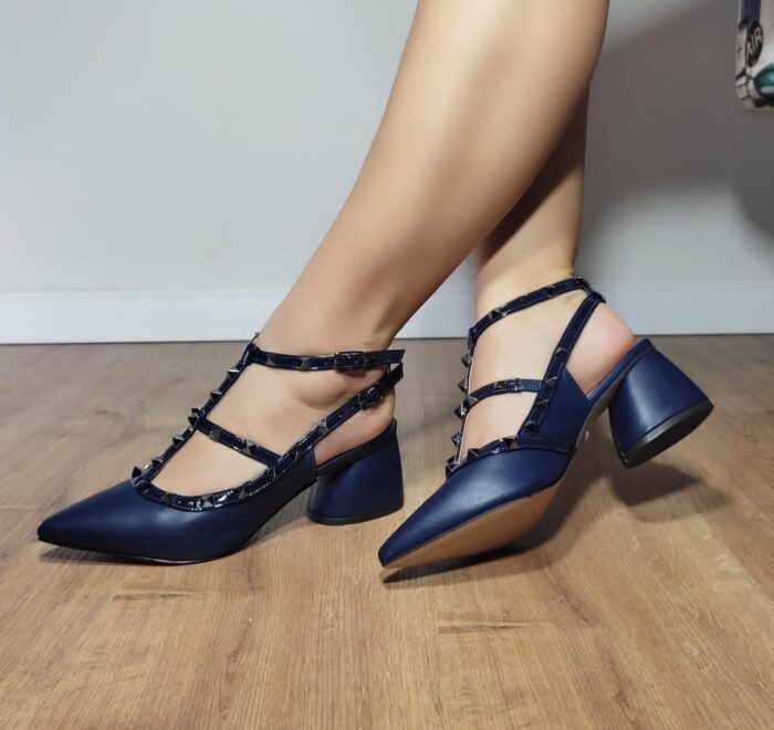 Scarpin Navy Napa e Verniz - Imagem 4