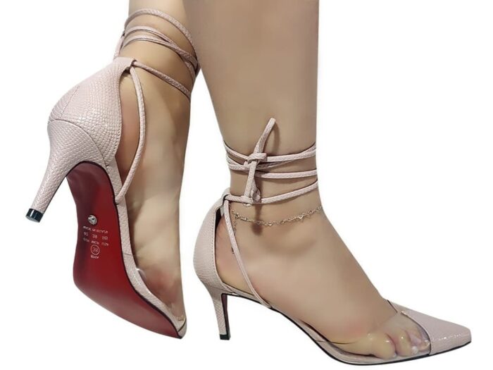Scarpin vinil rosé