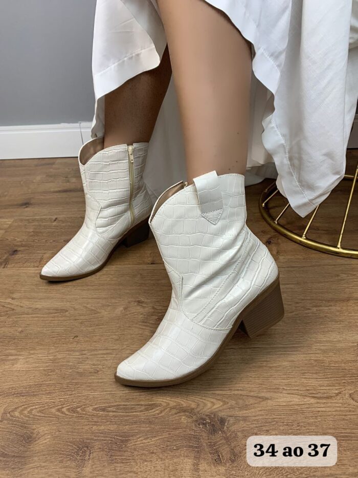 Bota Texana Croco Off white - Imagem 3